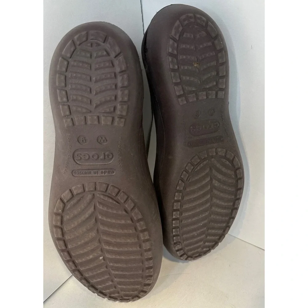 Crocs Brown Malindi Ballet Slip-ons Slingback Flat Shoes‎ Women 9 Chocolate